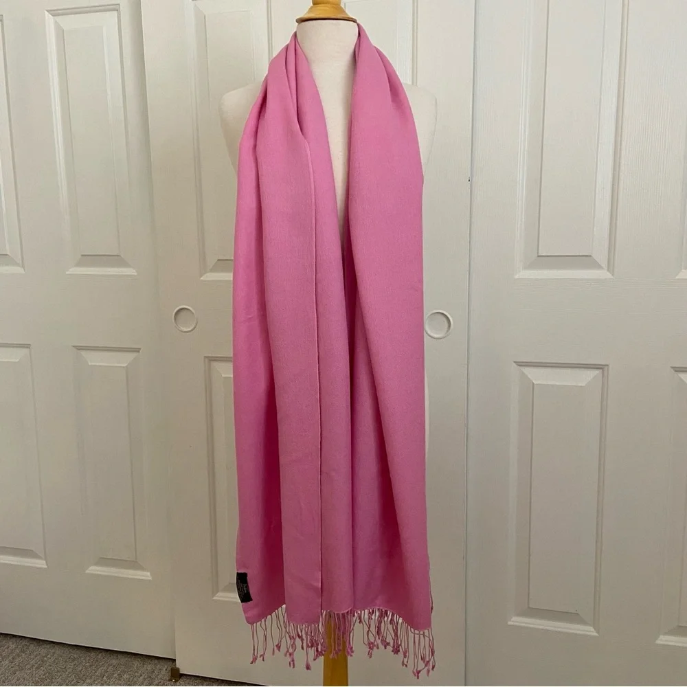 Scarf Pashmina + Silk Gorgeous Handcrafted Pink Scarf
